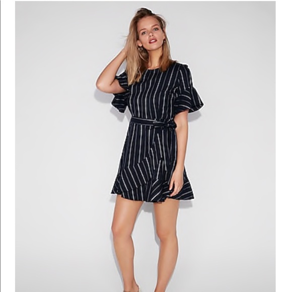 Express Dresses & Skirts - Express - Striped wrap cotton dress